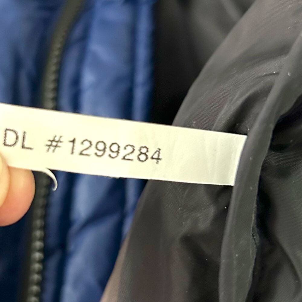 Y2K The North Face 700 Nuptse Down Puffer Vest Blue Black Y2K Streetwear LG - Picture 10 of 16